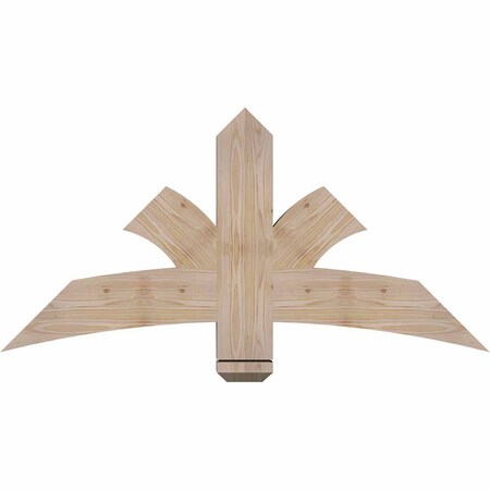 Ekena Millwork Davenport Smooth Timber Gable Bracket, Douglas Fir, 48"W x 24"H x 3 1/2"D x 5 1/2"F, 12/12 Pitch GBW048X24X0406DAV00SDF
